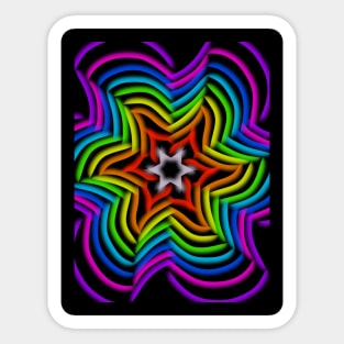 Neon Rainbow Star Sticker